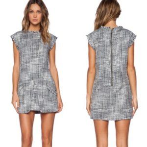 NWOT Rachel Zoe Tweed Chain Fringe Mini Dress